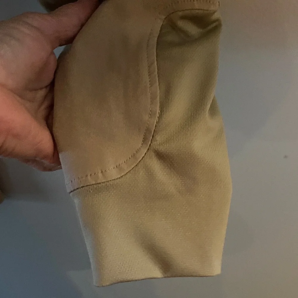 Girls Riding Breeches in Tan with Knee Patches - Picture 8 of 11
